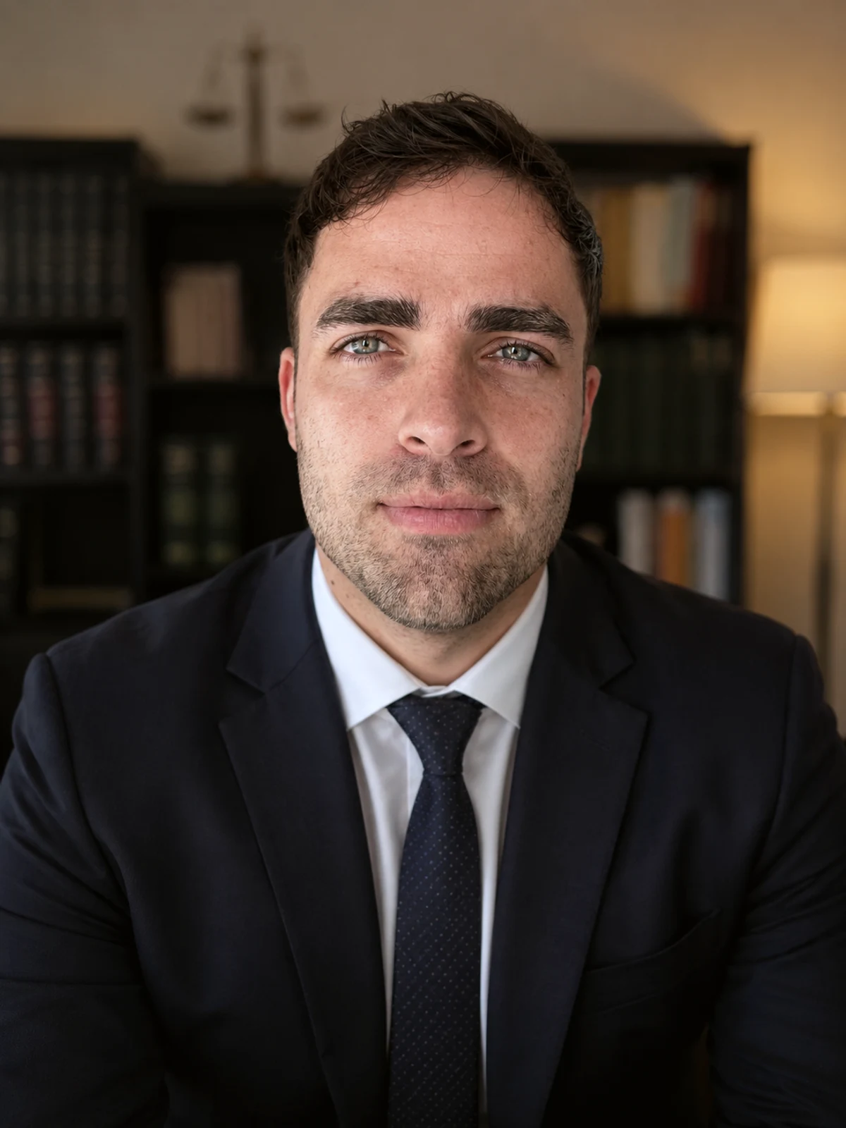 Santiago Dabove, abogado de derecho laboral y ART, en su estudio de San Lorenzo